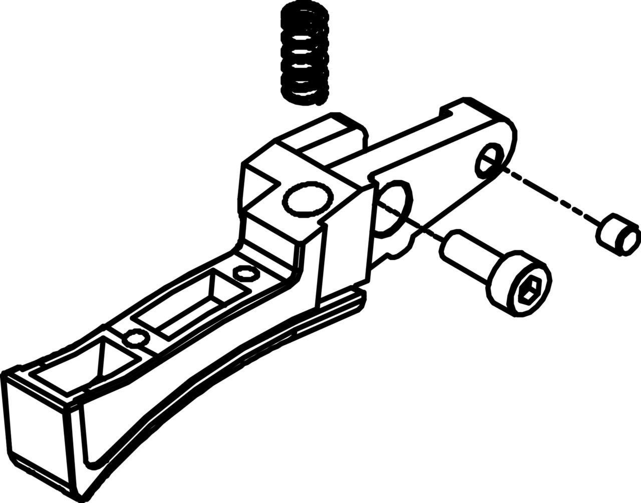 Trigger (spring + screw + trigger)