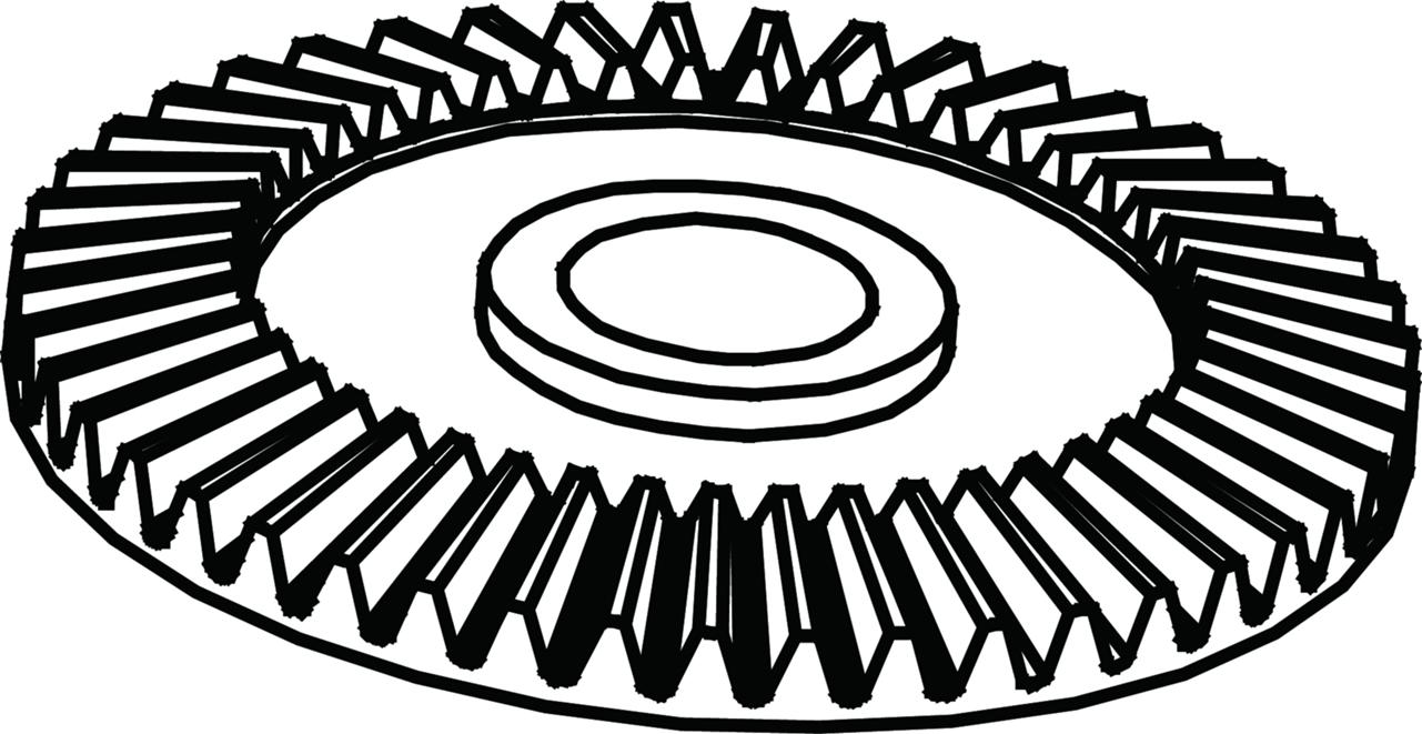 Bevel gear for cross shaft