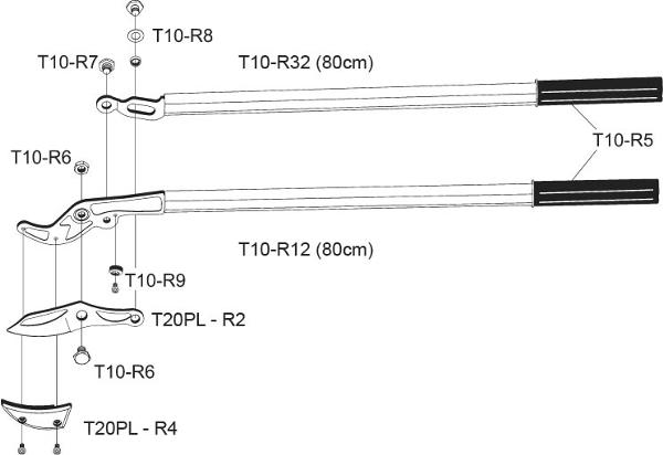 T20 PLUS - Curved anvil branch-cutters with lever PLUS