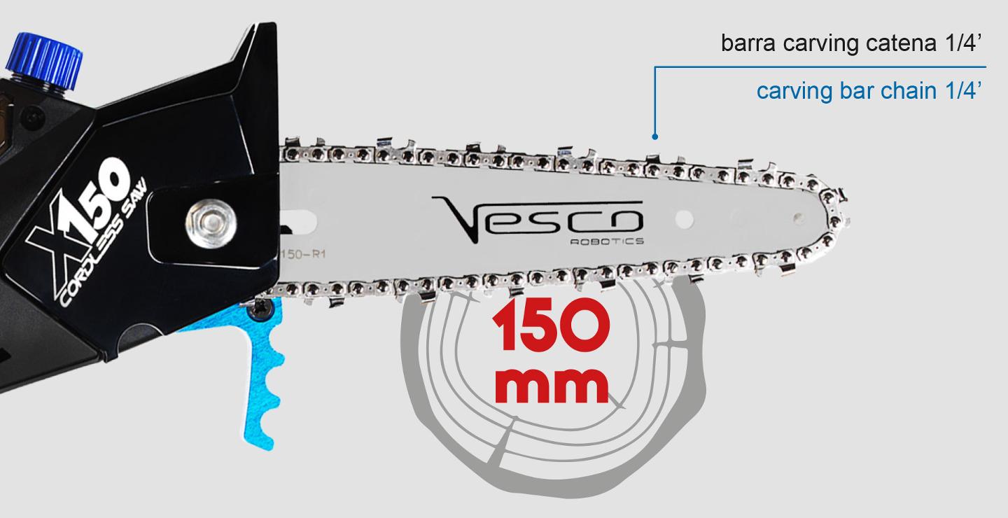 X150 AT - Cordless chain pole saw 150mm