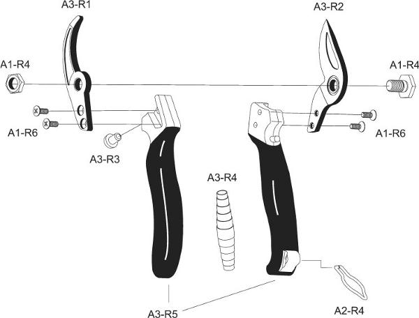 A3 - Forbice vigna lama corta