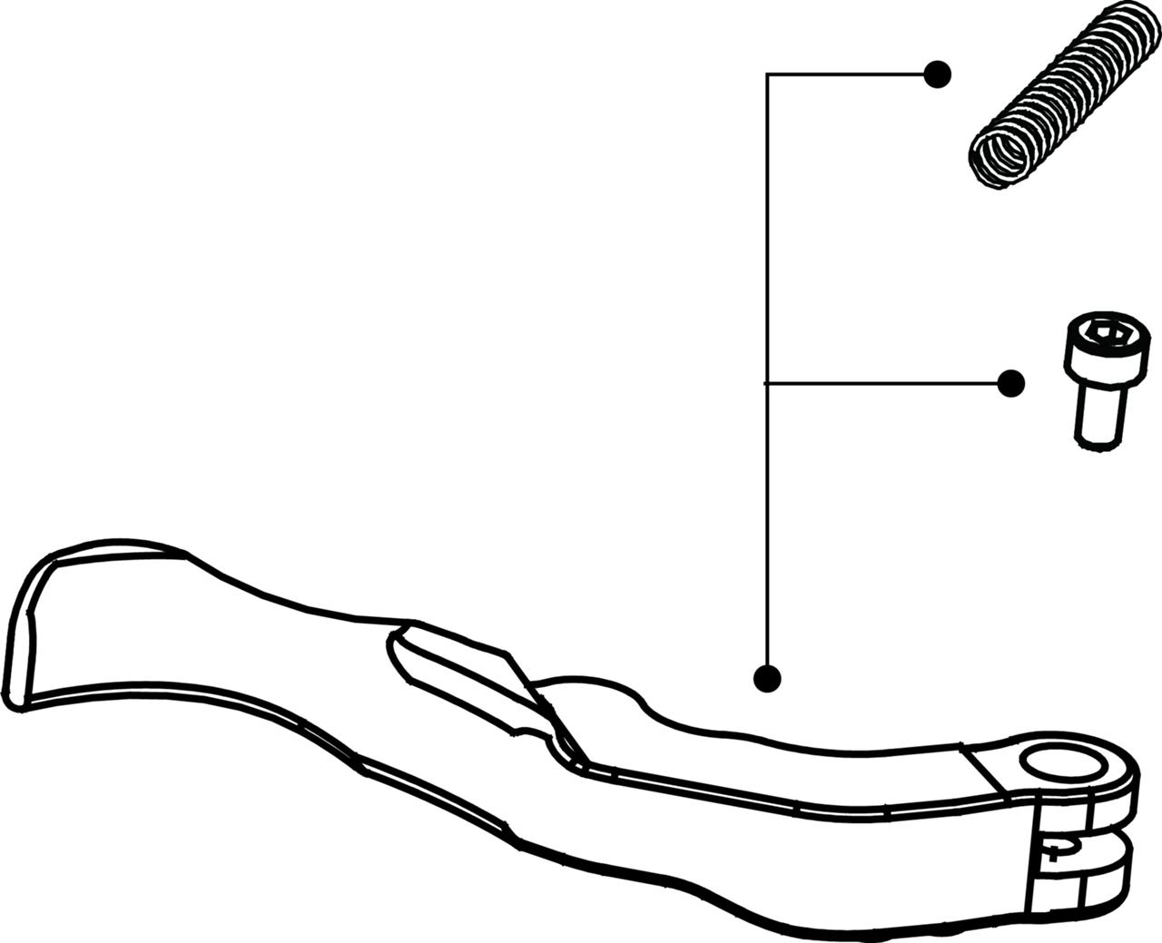 Trigger (spring + screw + trigger)