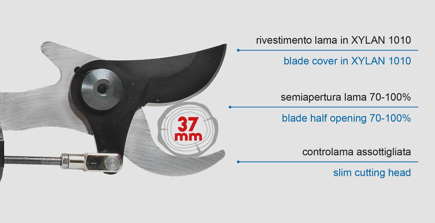 X37 AF - Podadora de pértiga inalámbrica cordless 37mm