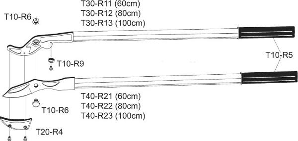 T40 - Direct curved anvil branch-cutters